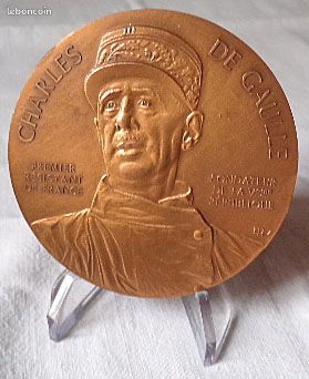 France Médaille Médaille commémorative en or du Général De Gaulle