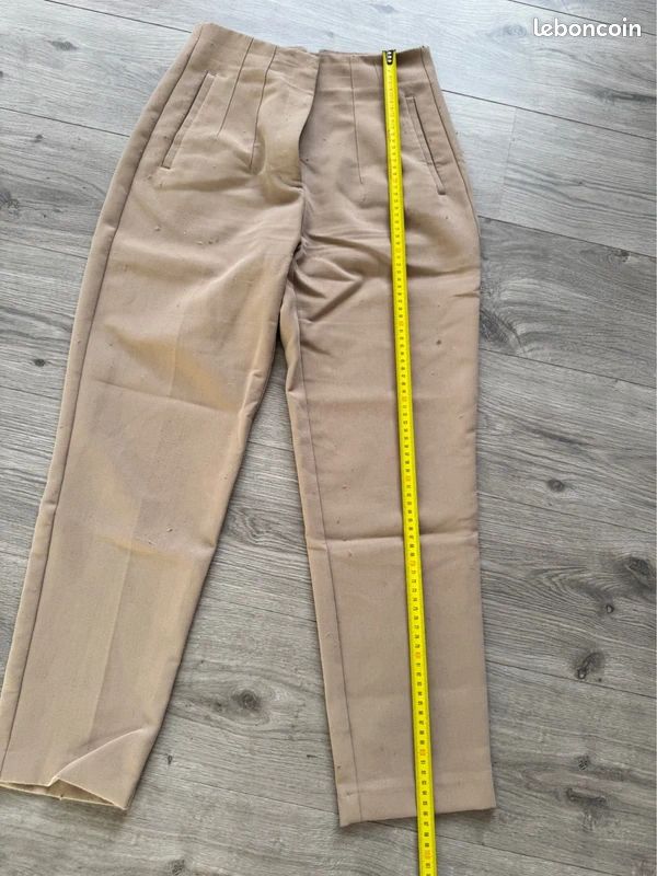Pantalon tailleur Zara beige nude (image 6)