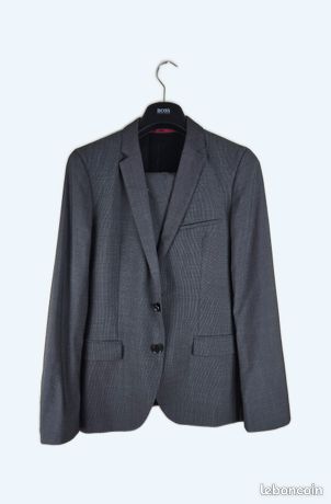 Pantalon Costume Homme Hugo Boss - Laine Et Coton Gris - Taille L (Tour De Taille 90 Cm) - Occasion TB état (Prix à La Fermeture)