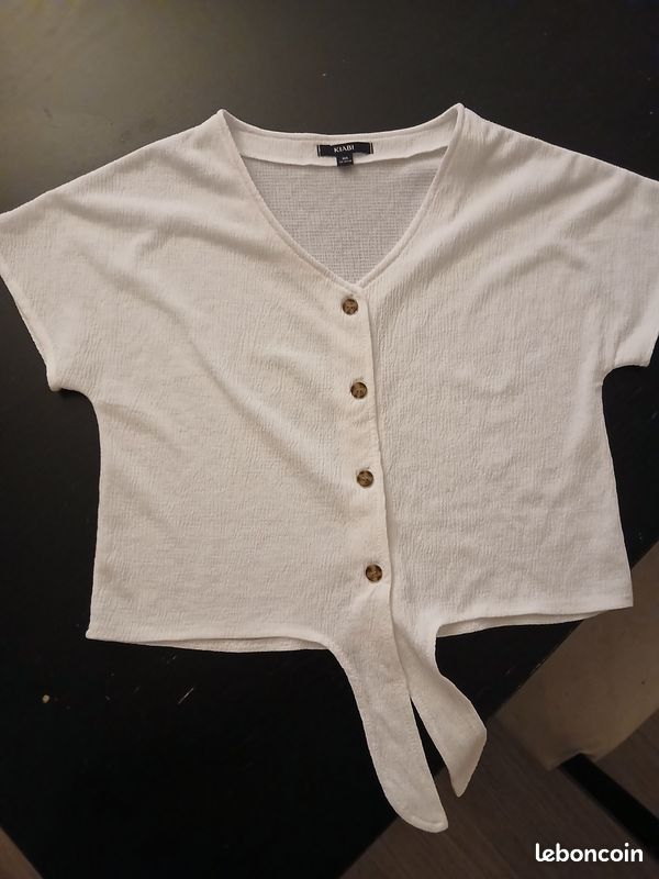 Haut blanc top (image 3)