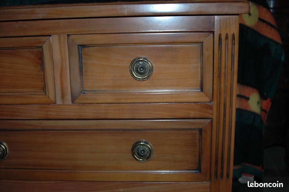 Console 3 tiroirs Louis XVI merisier (image 3)
