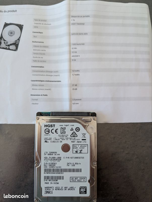 Disque dur pc portable (image 1)