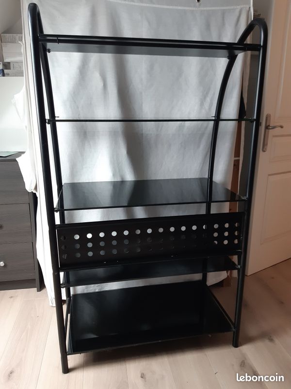 Etagère en verre trempé noir (image 4)