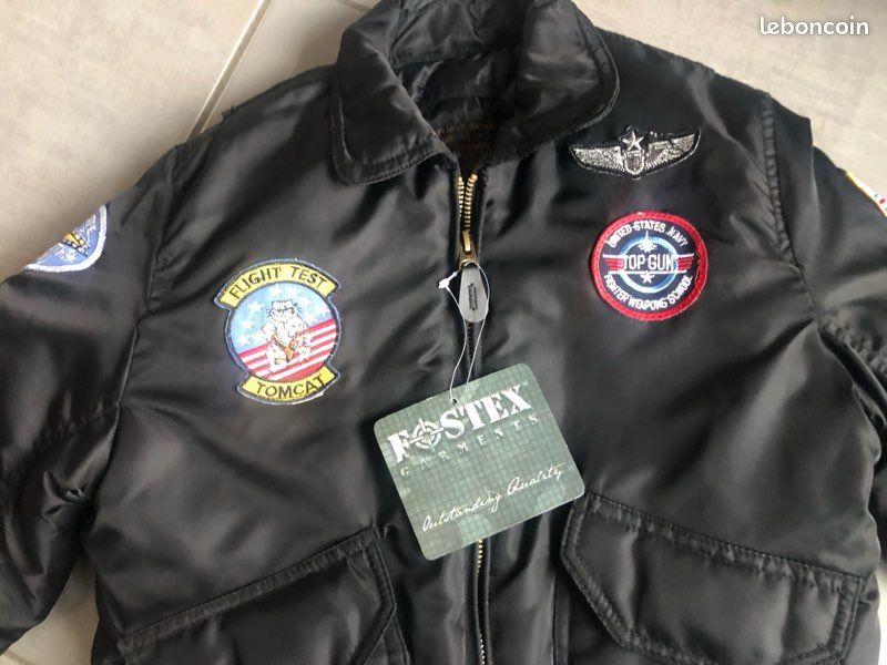 Veste blouson aviateur neuf Top Gun Fostex ans Vêtements