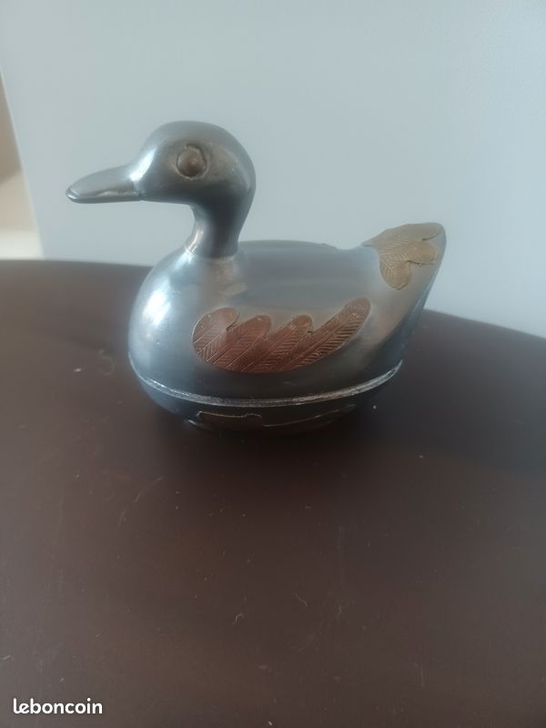 CANNE EN BOIS, poignée tête de canard en laiton EUR 60,00 - FR