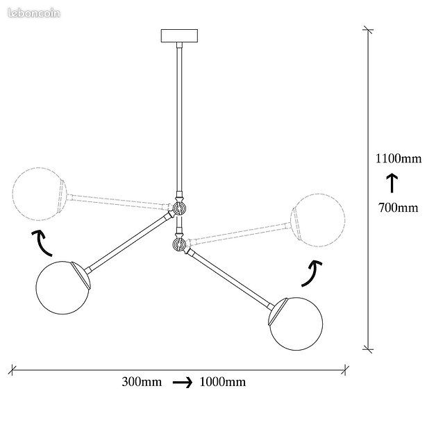 Lustre Inclinable Cambaz neuf (image 4)