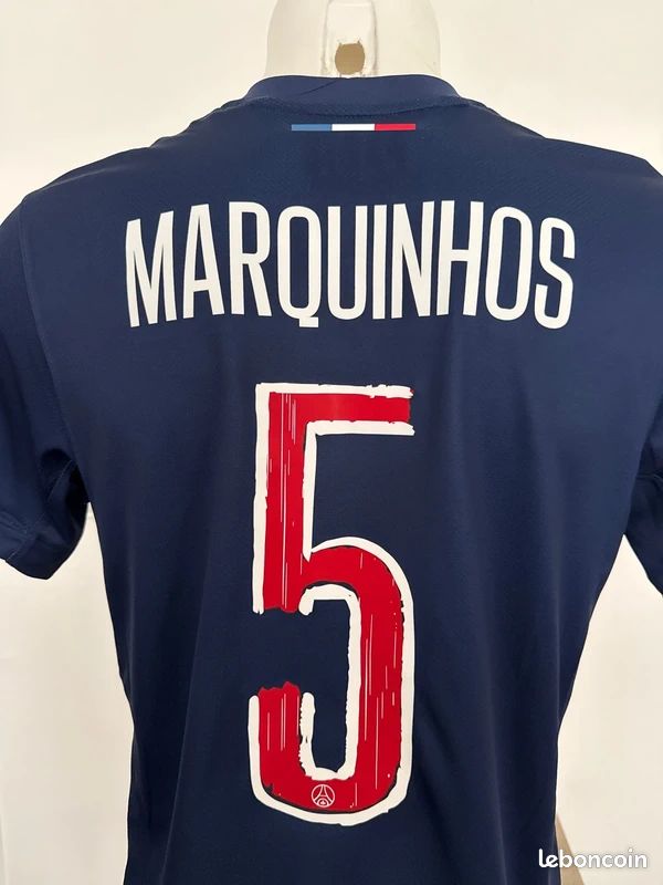 Maillot PSG Marquinhos 2020/2021 - Domicile, Nike, Taille M, Homme