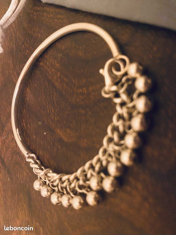 Bracelet En Argent Massif 925 - Boules, Bijou Occasion