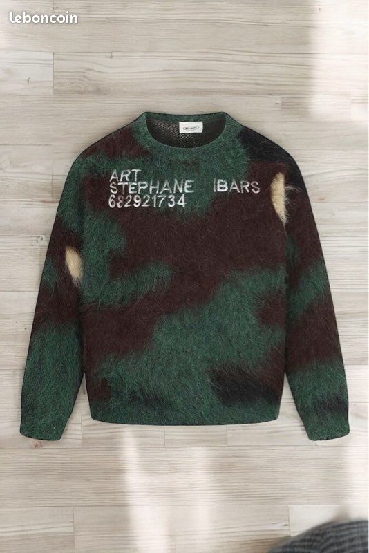 Pull Manches Longues Camouflage Vert/marron - Marque Standard - Taille M - Occasion Très Bon état