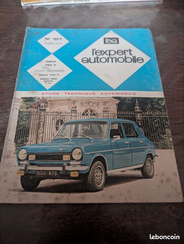 Revue L'Expert Automobile N°38 - SIMCA 1100 - Numéro D'occasion, étude Technique