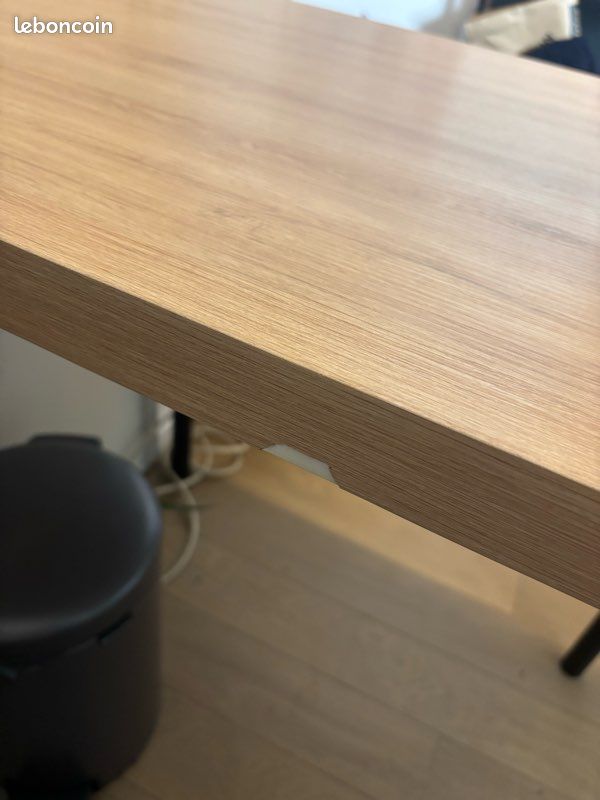 Table / bureau compact avec plateau Leroy Merlin & pieds IKEA OLOV réglables (image 8)