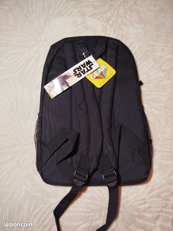 Sac à Dos Star Wars Mandalorian Pour Enfant - Sac Scolaire Garçon Gris Avec Logo