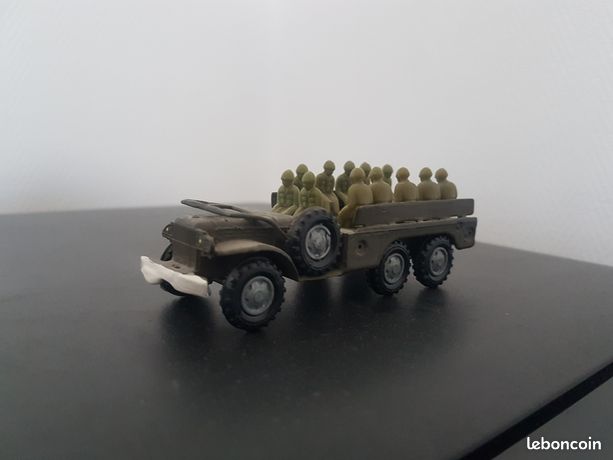 FRANCE JOUET, REMORQUE militaire mitrailleuse pour gmc FJ EUR 25,00