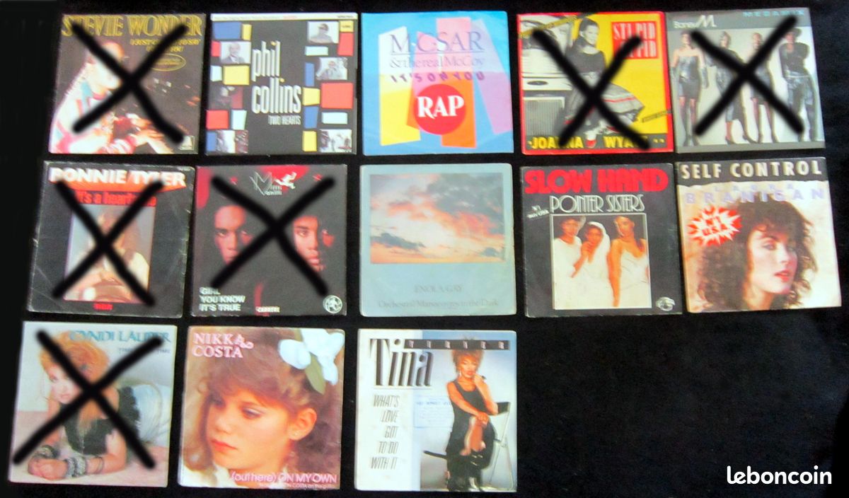 Lot de disques 45 Tours vinyles d'artistes étrangers (image 3)
