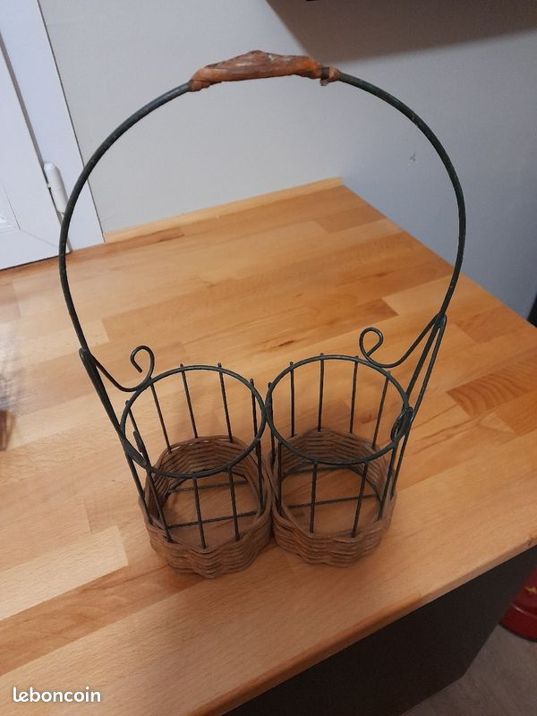étagère en rotin et un range bouteilles (image 2)