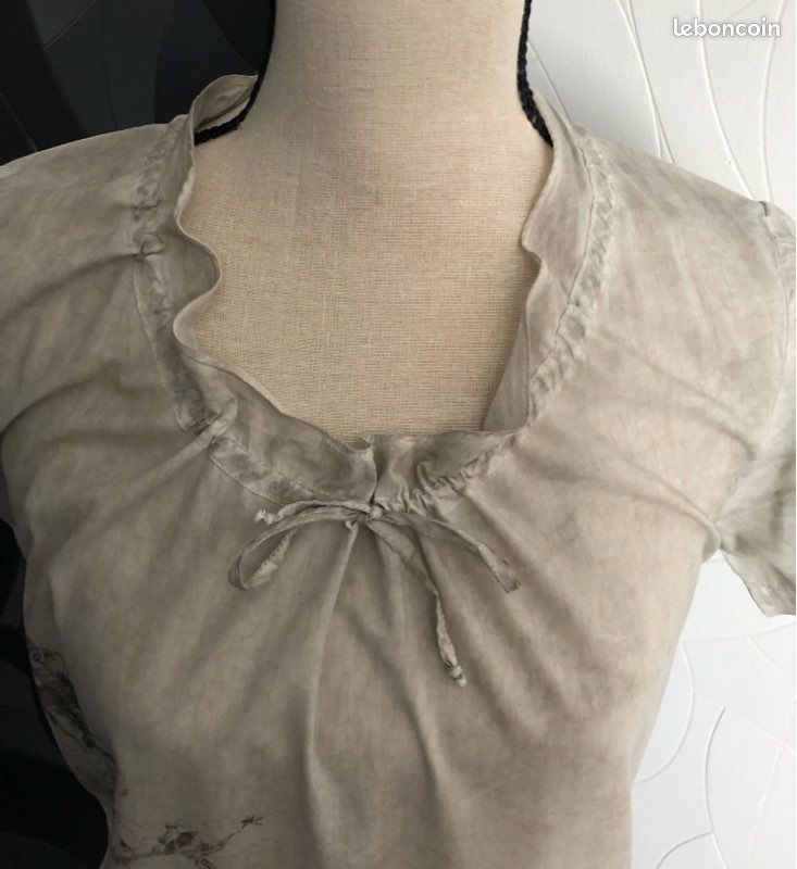 Robe D'été Cop Copine Taille 36 - Occasion Très Bon état, En Lyocell, Manches Courtes, Style Mini