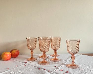 6 VERRES À vin LUMINARC Rosaline verrerie d'Arques hauteur 14,5 cm EUR