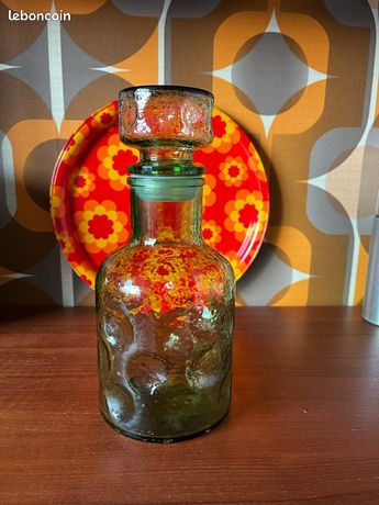 PICHET BROC ARCOPAL Motif Pommier Elf Avec Couvercle Vintage Annees 70