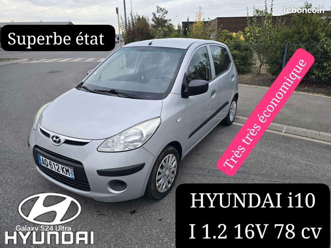 HYUNDAI i10 1,2 16v 78cv climatisé 136000km AQ-612-KM - I 1.2 16V 78 cv ...