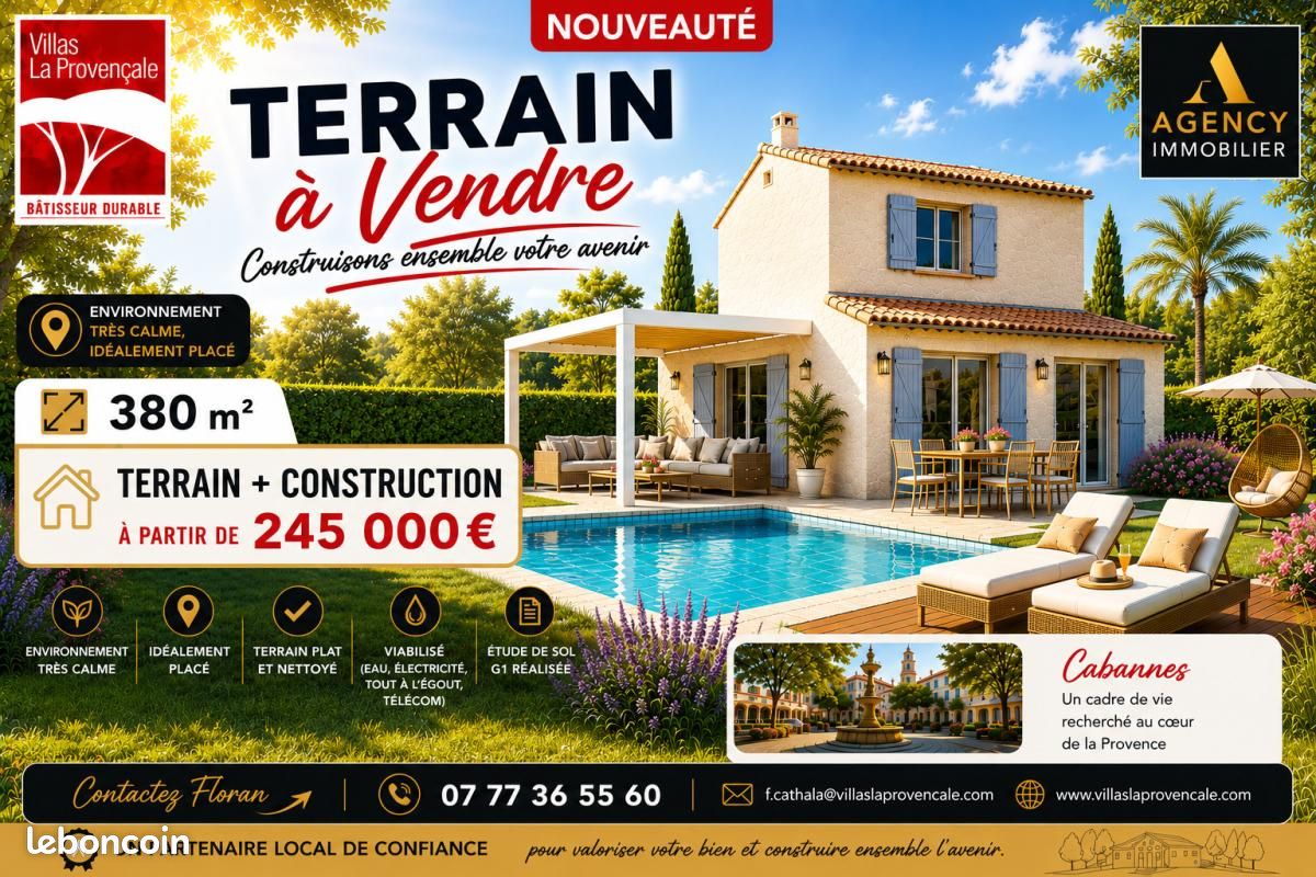 Terrain 380 m² Cabannes · 127 000 €