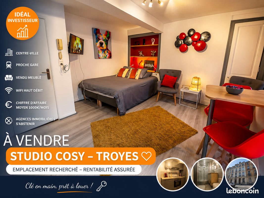 Appartement 1 pièce 23 m² · à Troyes · 22,7 m² · 58 500 €