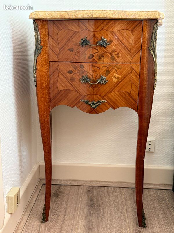 Ensemble chambre style Louis XV marqueté bois de rose (image 5)