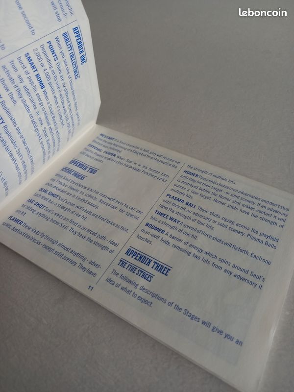 Flyer / Formulaire D’inscription Masters Club – Sega Master System – PAL FR – Original