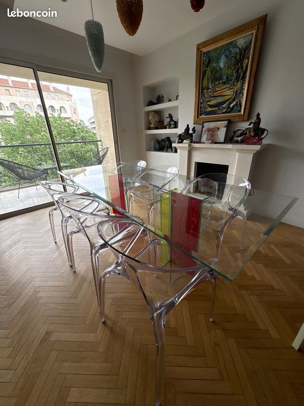 Table Diapo Roche Bobois 6 personnes + 6 chaises Roche Bobois (image 3)