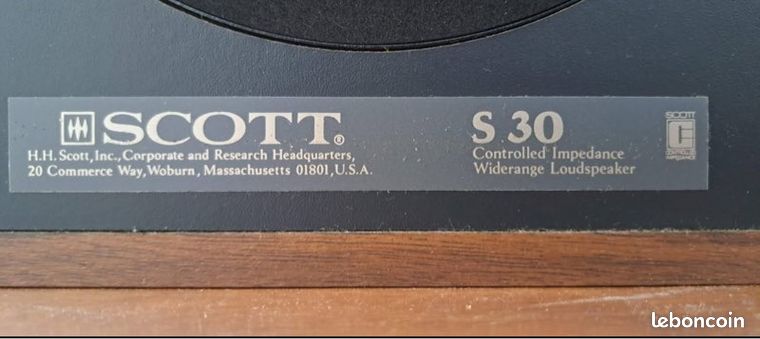 Enceinte Scott d’occasion | Plus que 3 à -60