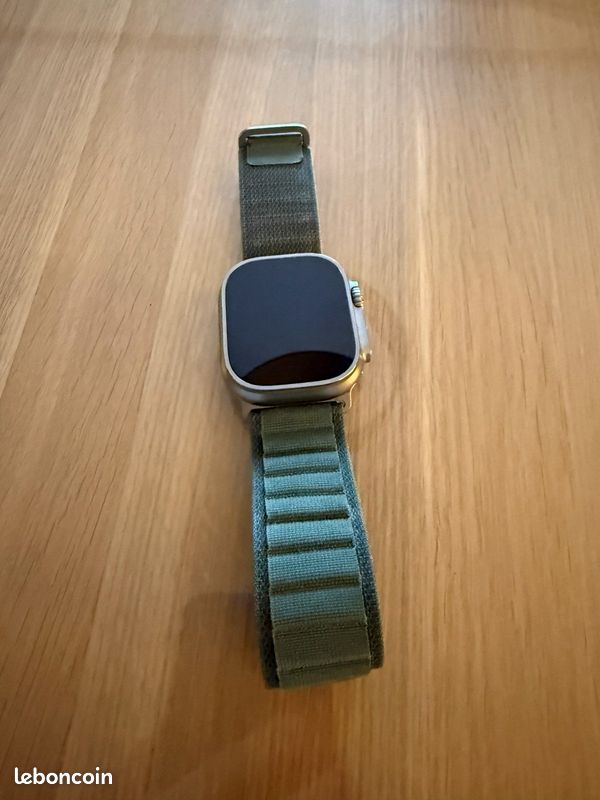 Apple Watch Ultra Titane 49mm boucle alpine vert foncé (image 2)