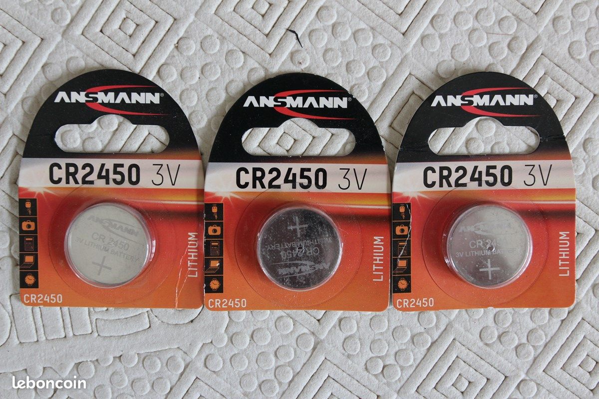 Lot de 3 piles boutons CR2450 ANSMANN (image 1)