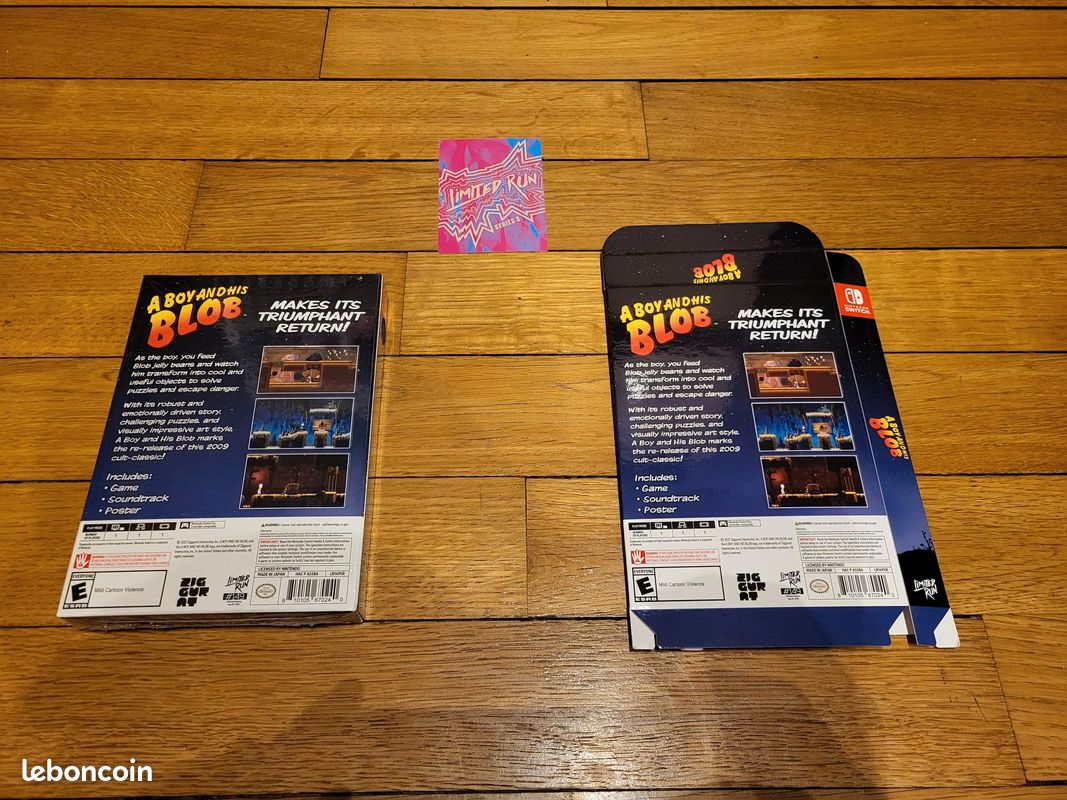 A Boy And His Blob Deluxe Edition + Jaquette rechange + Card #165 Nintendo Switch Neuf Sous Blister (image 2)