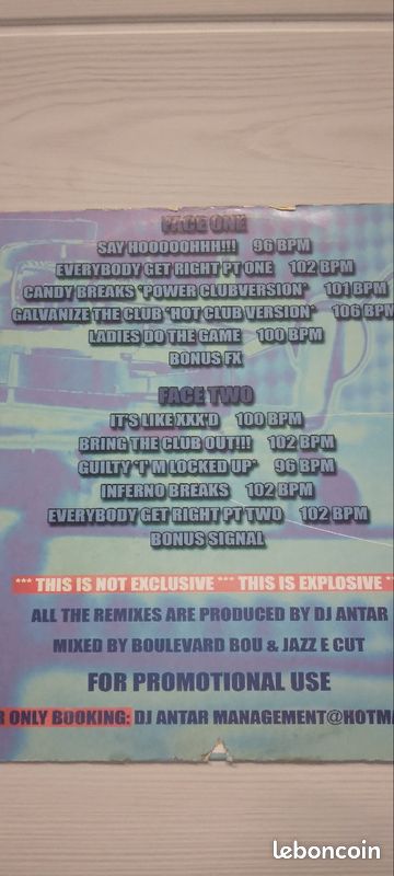 Vinyle rmx rnb par DJ ANTAR rmx MARIAH CAREY. AKON. 50 CENT. J LO. THE GAME .... (image 5)