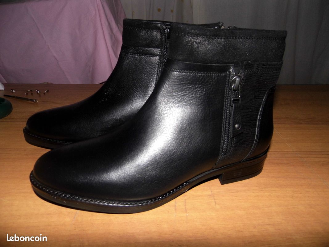 Bottines cuir Femme Pointure 38 (image 1)