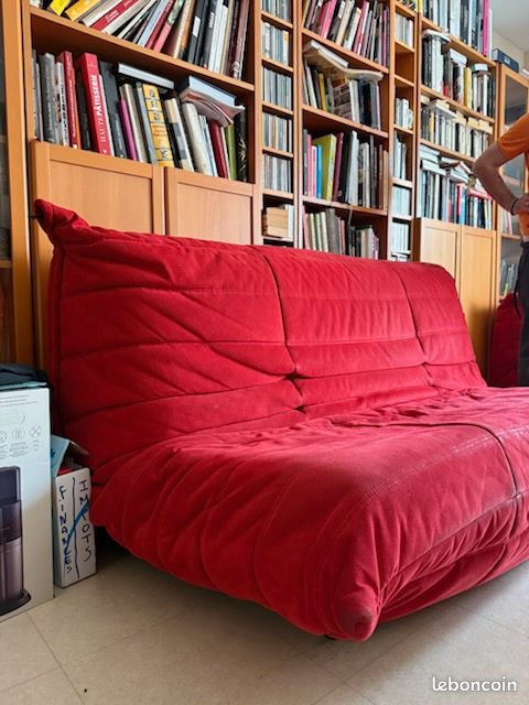 Canapé-lit Ligne Roset Multy D’Occasion – Beige, Tissu Coton, Dimensions 157 X 80 Cm
