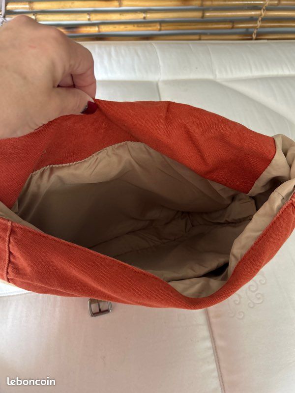 Sac à main, forme, cartable, nature et découvertes orange, et cuir (image 4)