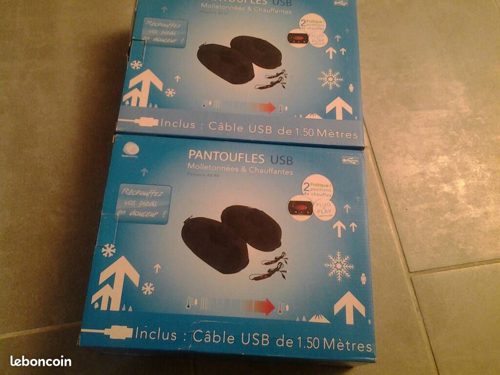 1 paire de pantoufles usb (image 1)
