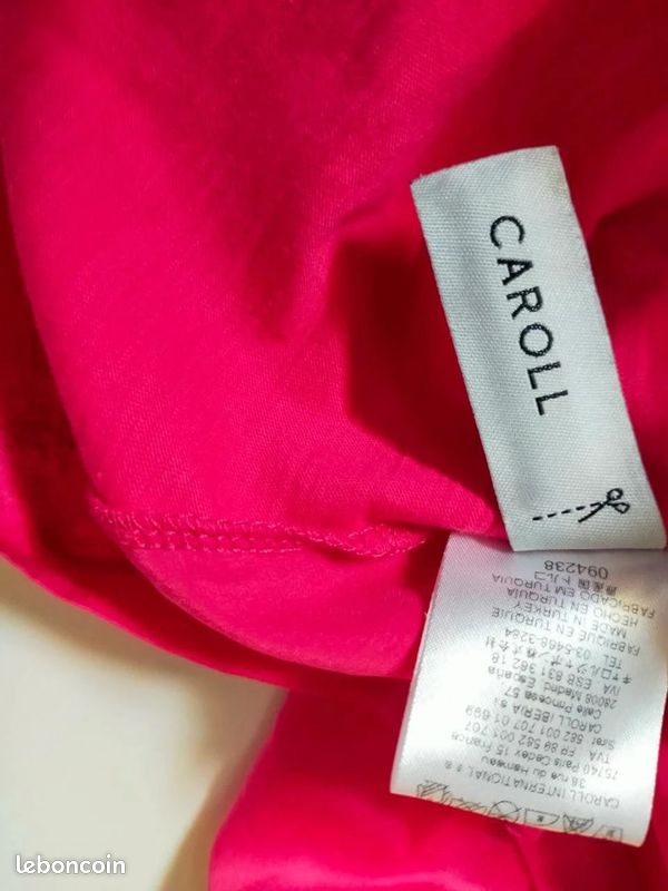 Haut Tunique Caroll Taille 38 En Lilas - Occasion En Très Bon état
