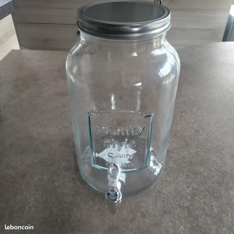 Kilner Diamond Distributeur de boissons en verre avec robinet