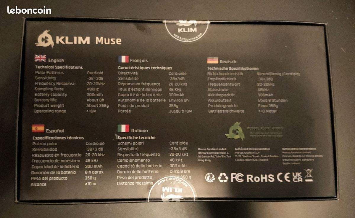 KLIM Muse - Micro Gamer sans Fil - Nouveauté + PC Mac PS4 PS5 Switch + Micro de Bureau (image 2)