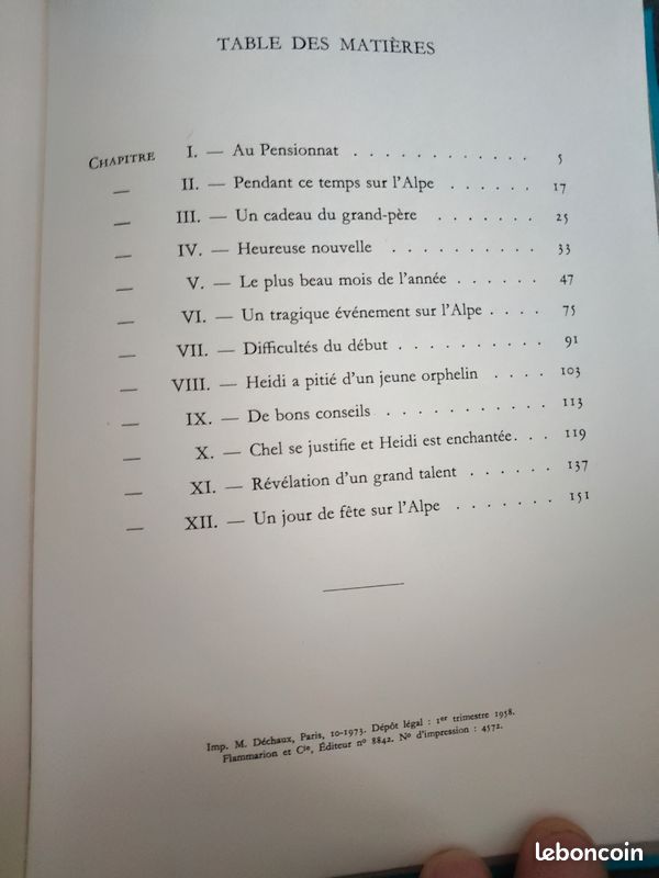 Livre Heidi jeune fille. Parution 1958 en très bon état (image 7)