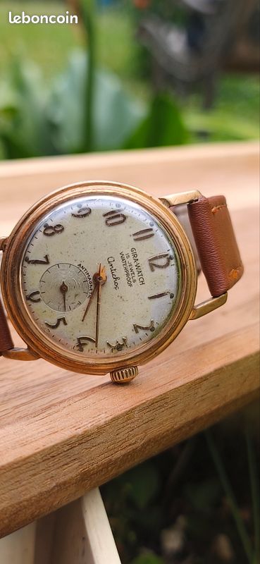 Montre Vintage Gira-Watch Mécanique Plaqué Or Fonctionne (image 1)