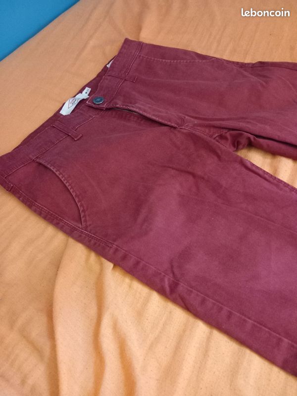 Pantalon bordeau droit (image 4)