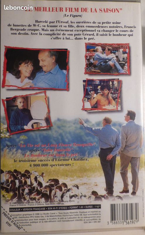 Film VHS Le BONHEUR EST DANS LE PRE (image 2)