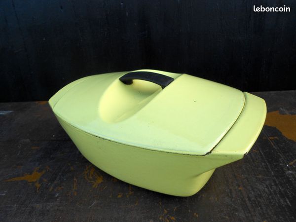Cocotte en fonte vintage Le Creuset Raymond Loewy France années 50 60 70 (image 1)