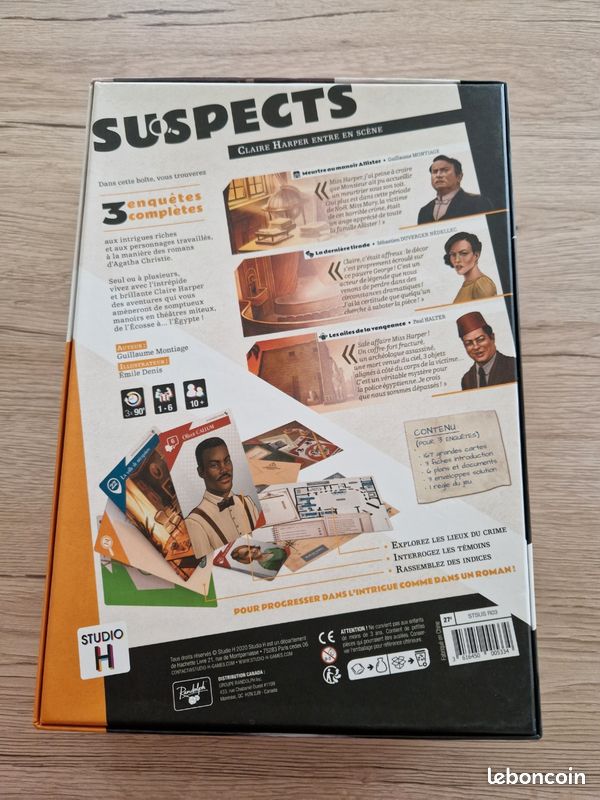 Jeu d'énigme etd'enquête "suspects" (image 2)