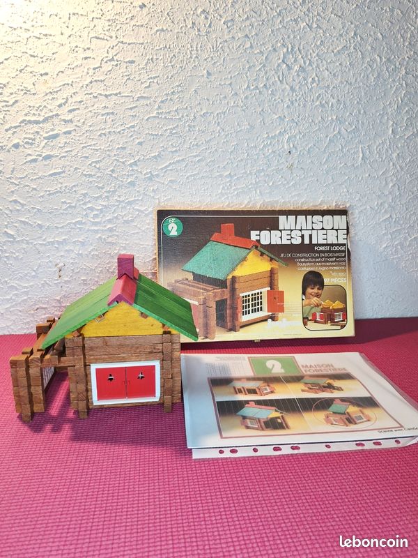 Maison forestière en coffret bois vintage 175 pièces - Jeujura