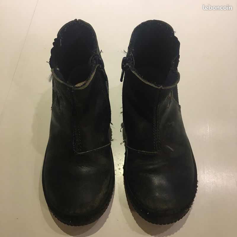 Bottines fille en cuir taille 28 (image 2)