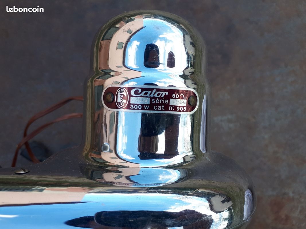 Sèche-cheveux Vintage Calor Des Années 60/70 - Inox, 350W, Réglable, Occasion Fonctionnel