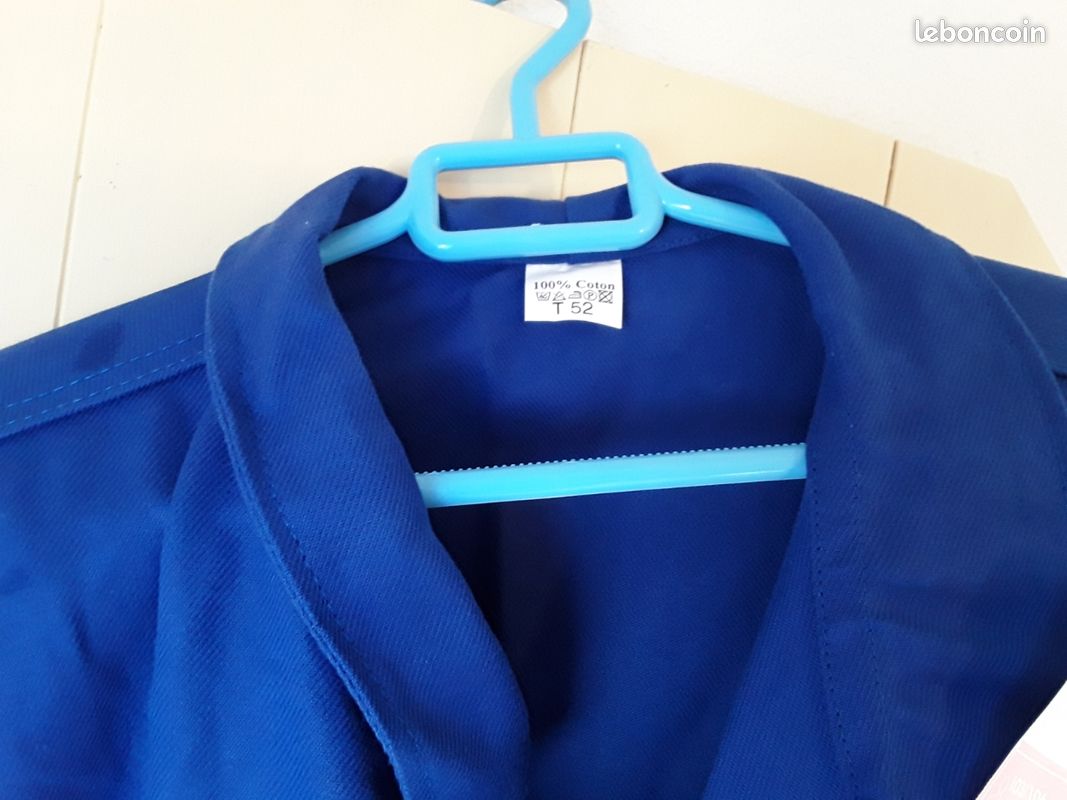 Veste Vintage Années 70 KLM Sanfor - Denim Bleu à Double Boutonnage, Taille 50, Parfaite Condition